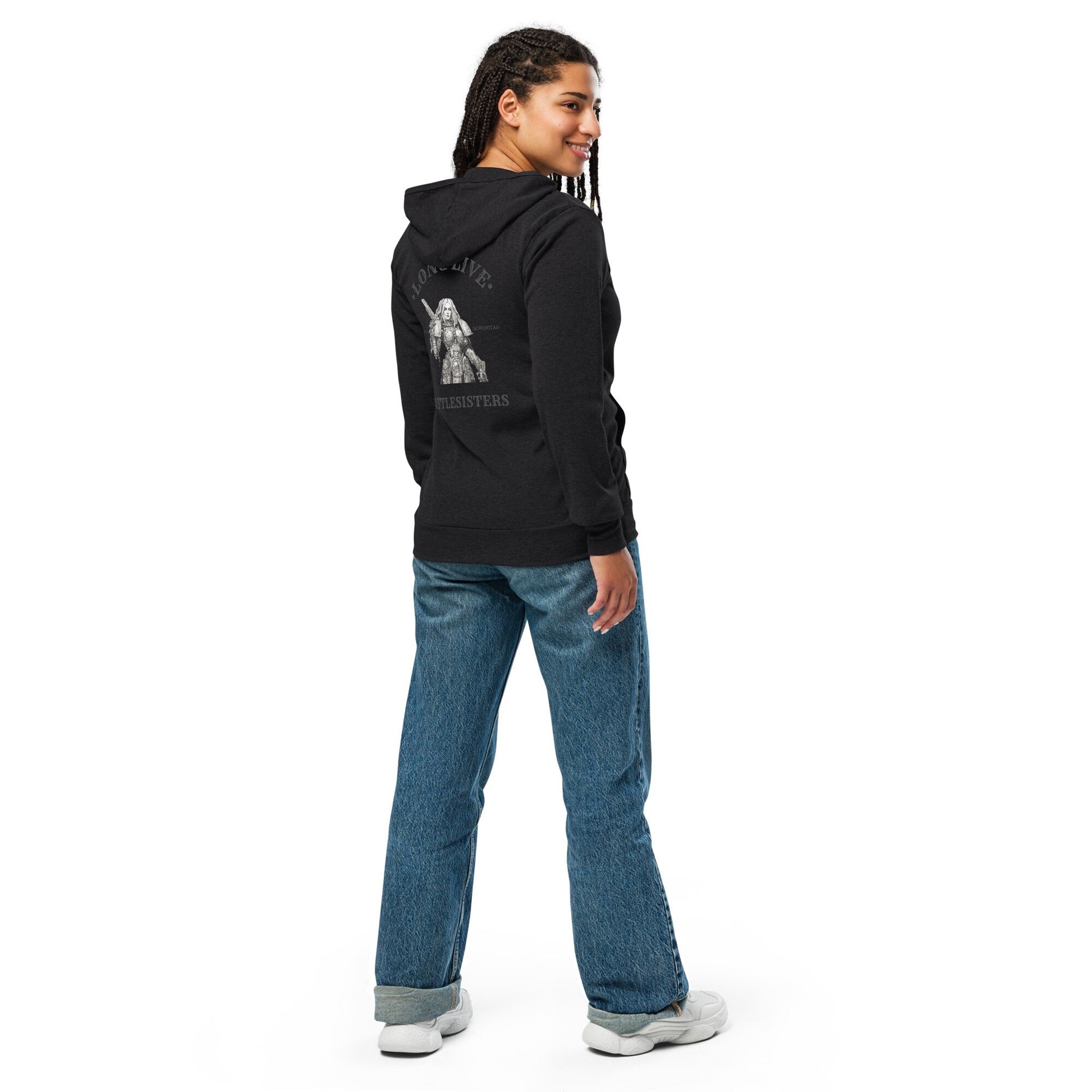 Long Live Battle Sisters Unisex zip hoodie