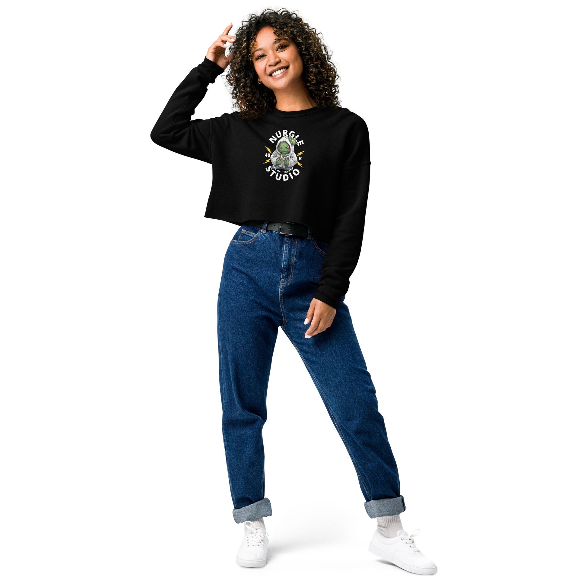 Nurgling boxing studio Crop Sweatshirt