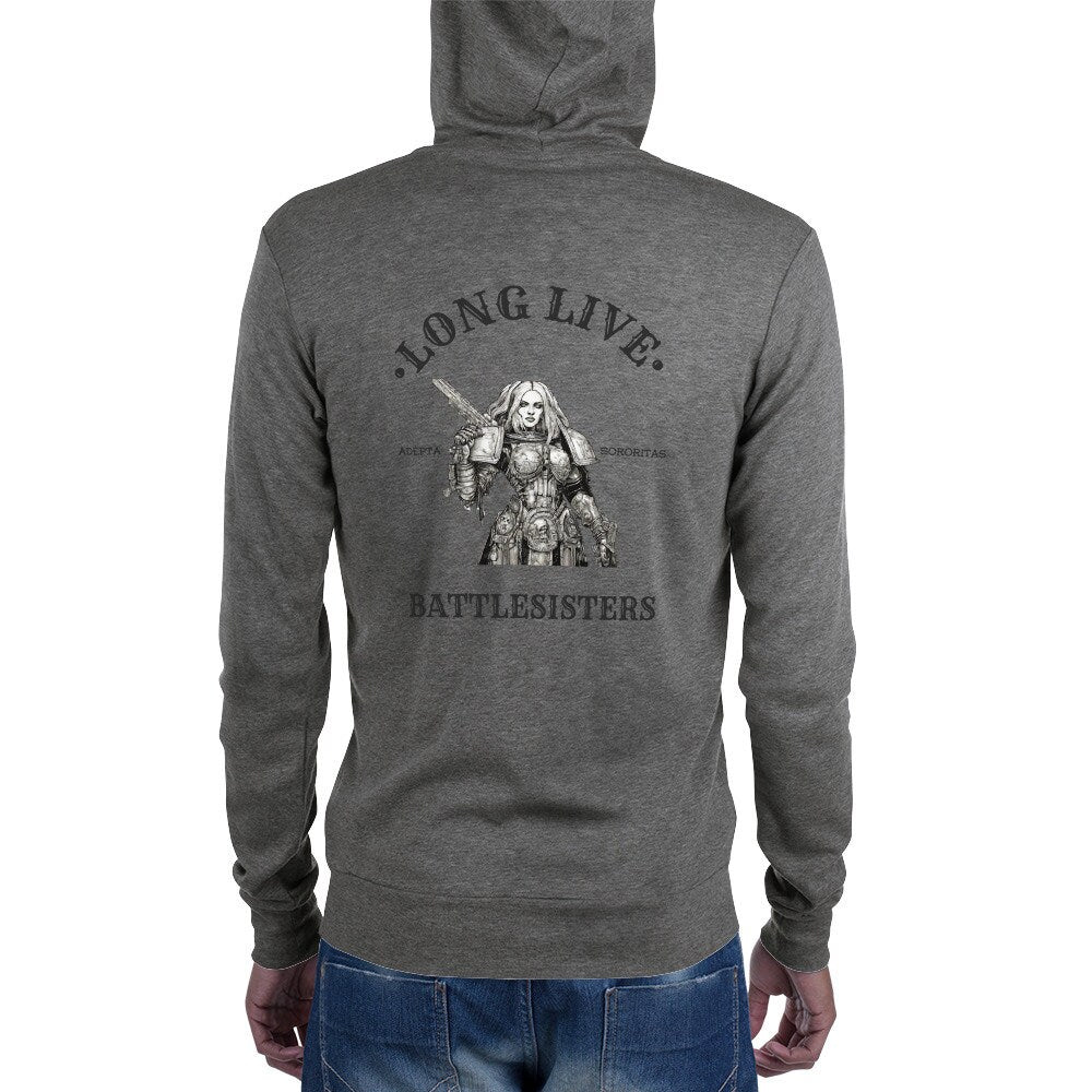 Long Live Battle Sisters Unisex zip hoodie